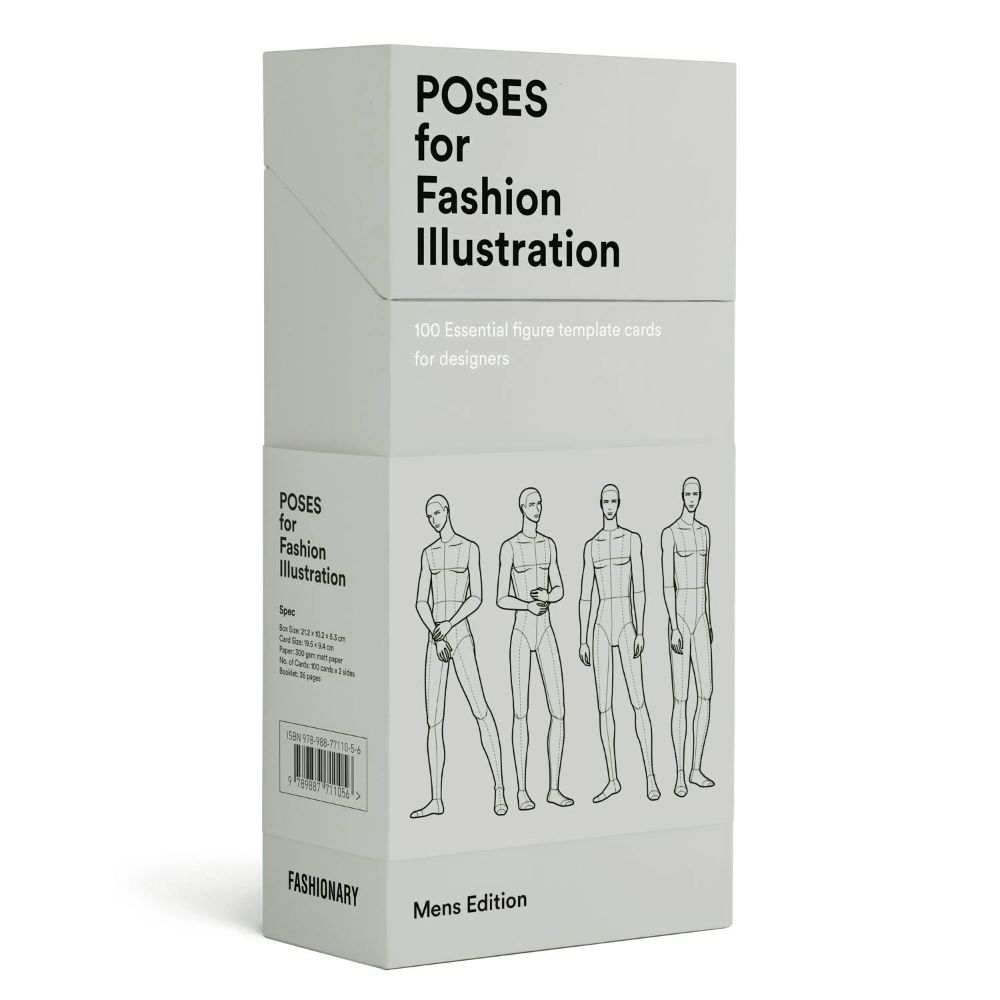 Fashionary 100 Poses for Fashion Illustration - Mens Edition