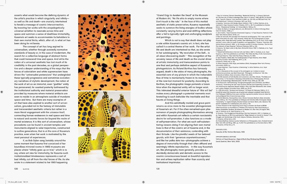 yayoi kusama i spend each day embracing flowers