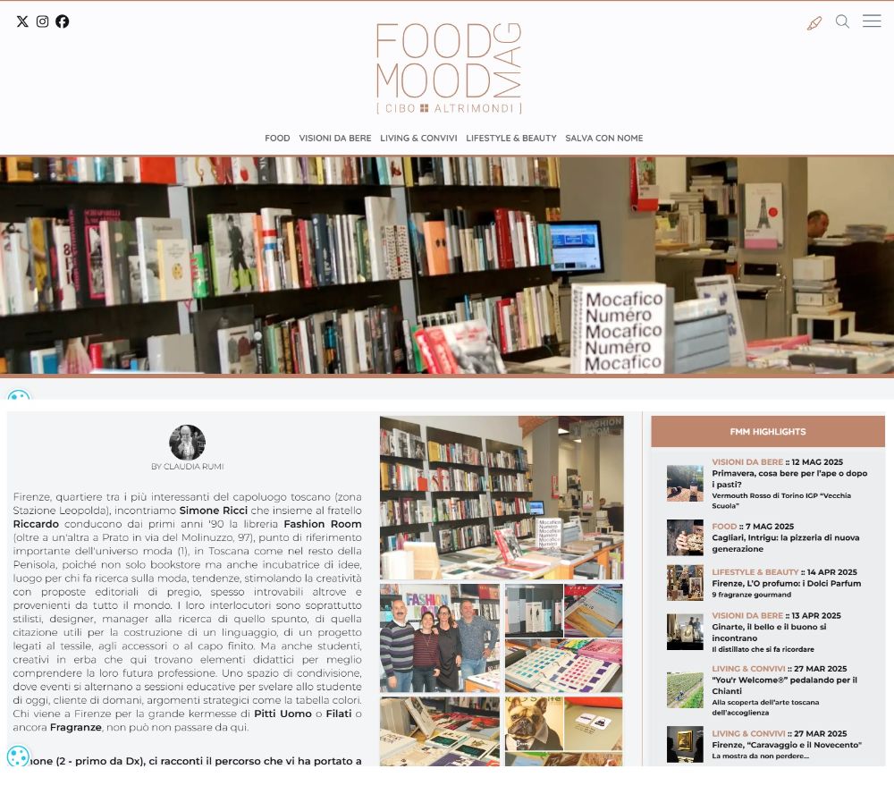 FOOD MOOD MAG: a firenze la moda passa anche da Fashion room