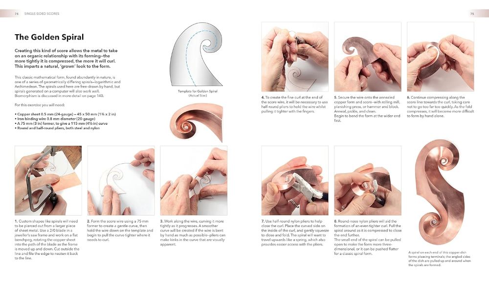 new jewellery techniques curved scoring and folding for metalwork and silversmithing